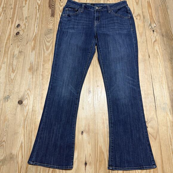 Simply Vera Vera Wang Denim - Simply Vera Vera Wang Womens Size 6 S Boot Cut Jeans Dark Wash Denim Mid Rise
